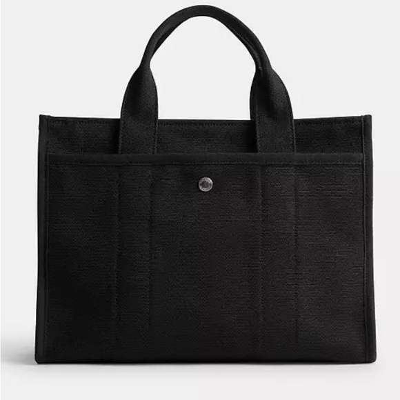 Coach 2024 Cargo Unisex Black and Gold Embroidered Large Logo Canvas Tote - Picture 4 of 9